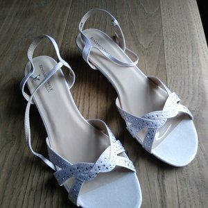 Jeweled sandal wedge, size 12, These are dyeable. Never worn